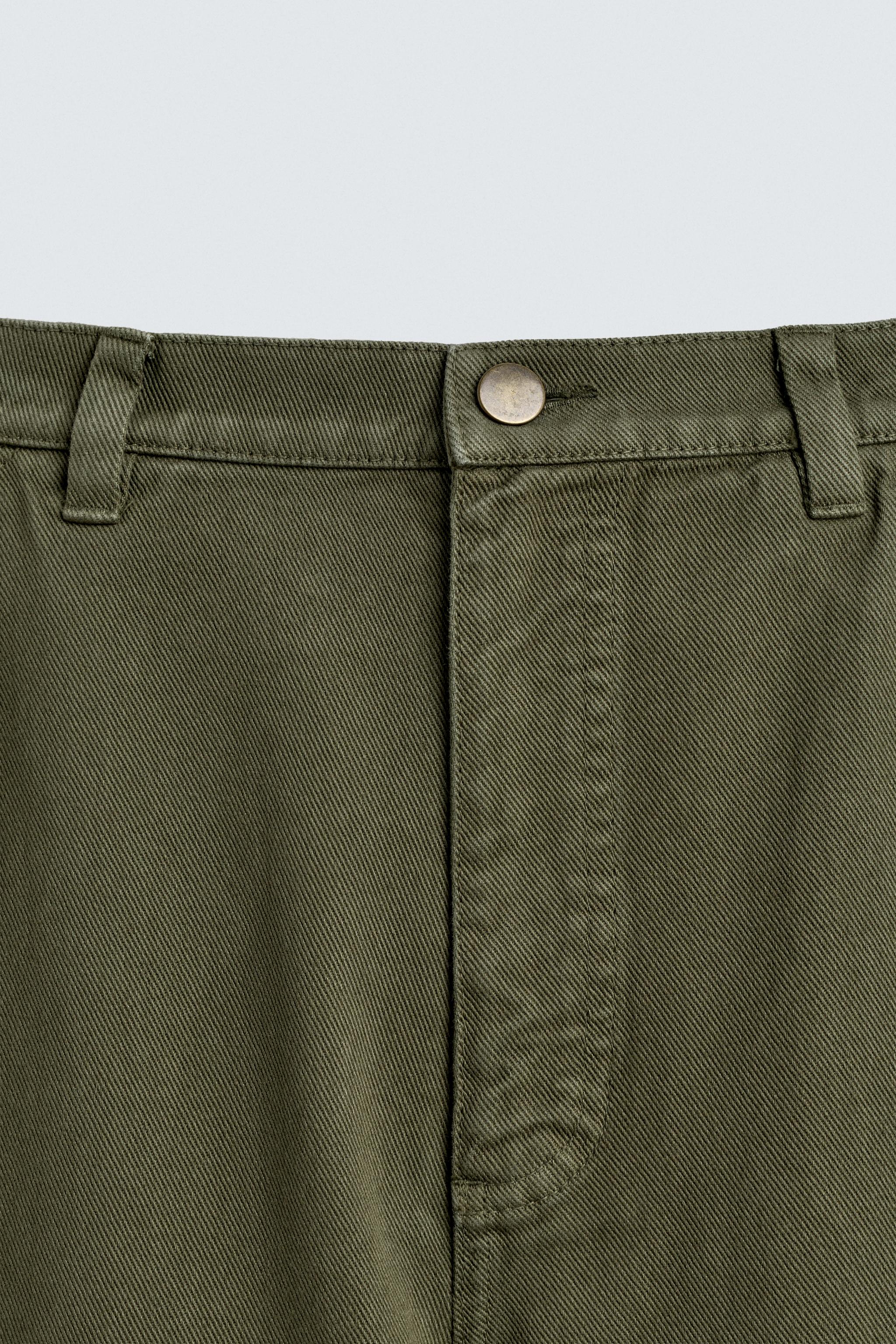 WASHED RELAXED FIT CARGO PANTS
